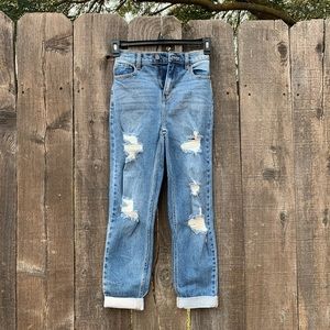 Distressed Mom Jeans